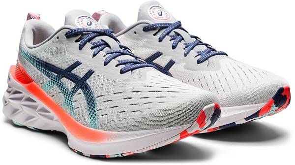 アシックス メンズ ランニングシューズ Asics Men's Novablast 2 Running Shoes - Grey/Blue_4