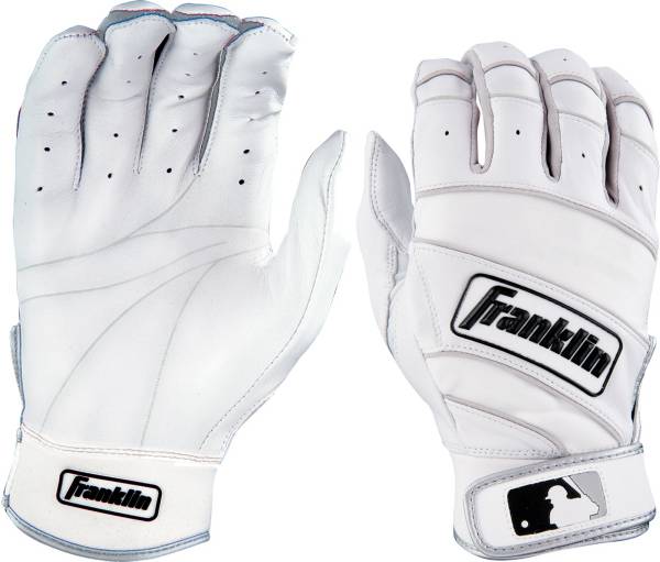 フランクリン メンズ バッティンググローブ Franklin Adult Natural II Batting Gloves - White/White