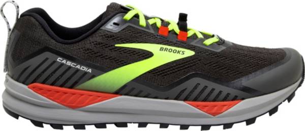 ブルックス メンズ ランニングシューズ Brooks Men's Cascadia 15 Trail Running Shoes - Black/Green/Redの通販は