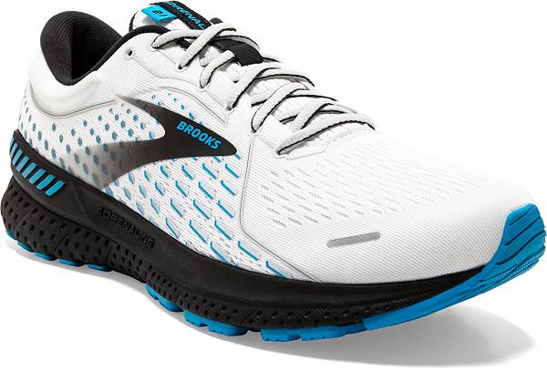 ブルックス メンズ ランニングシューズ Brooks Men's Adrenaline GTS 21 Running Shoes - White/Blueの通販は