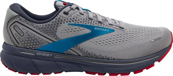 ブルックス メンズ ランニングシューズ Brooks Men's Ghost 14 Running Shoes - Grey/Blue/Redの通販は