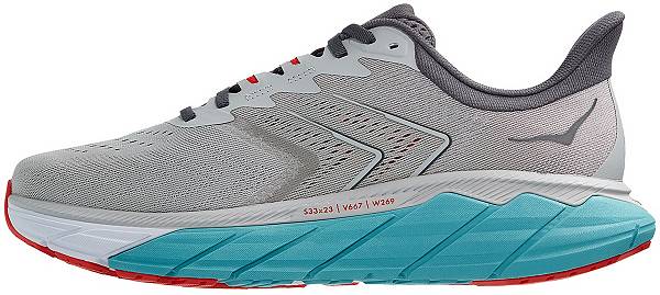 ホカオネオネ メンズ ランニングシューズ HOKA ONE ONE Men's Arahi 5 Running Shoes - Teal/Grey_2