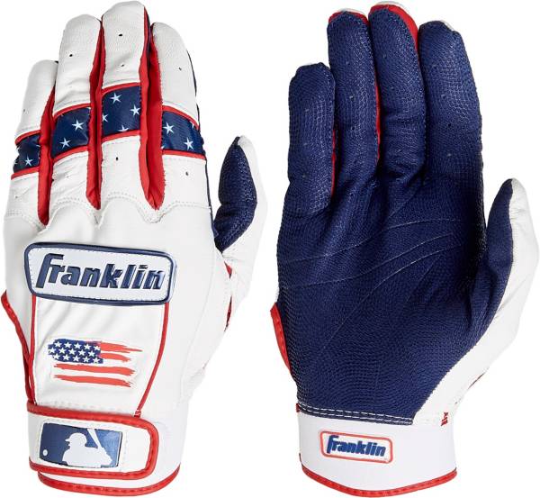 フランクリン メンズ バッティンググローブ Franklin Adult CFX Pro Chrome Fourth of July Batting Gloves - Red/White/Blue