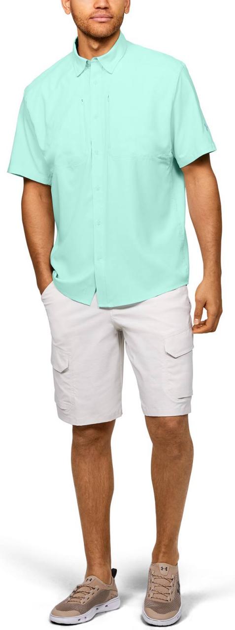 アンダーアーマー メンズ Tシャツ Under Armour Men's Tide Chaser 2.0 Fishing Short Sleeve Shirt - AQUA FLOAT_1