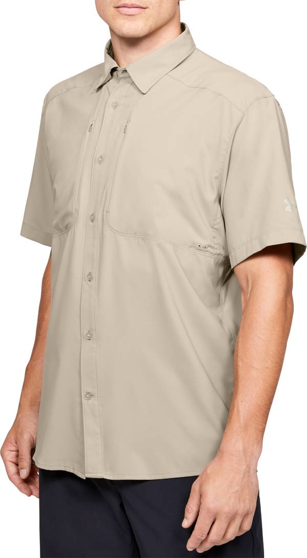 アンダーアーマー メンズ Tシャツ Under Armour Men's Tide Chaser 2.0 Fishing Short Sleeve Shirt - CITY KHAKI