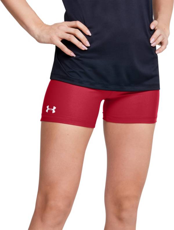 アンダーアーマー レディース バレーボール ショートパンツ Under Armour Women's Team Shorty Volleyball Shorts - Red
