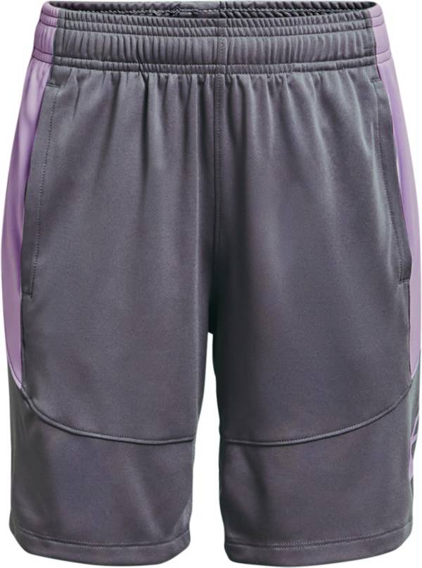 アンダーアーマー キッズ ショートパンツ Under Armour Girls' Performance Basketball Shorts - Flint