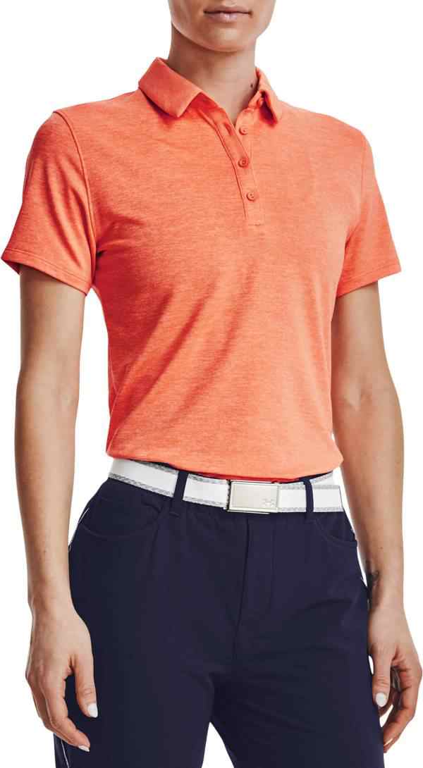 アンダーアーマー レディース ポロシャツ 半袖 Under Armour Women's Zinger Short Sleeve Golf Polo - Aftgw/Suns Blvd/Mtlc Slvr