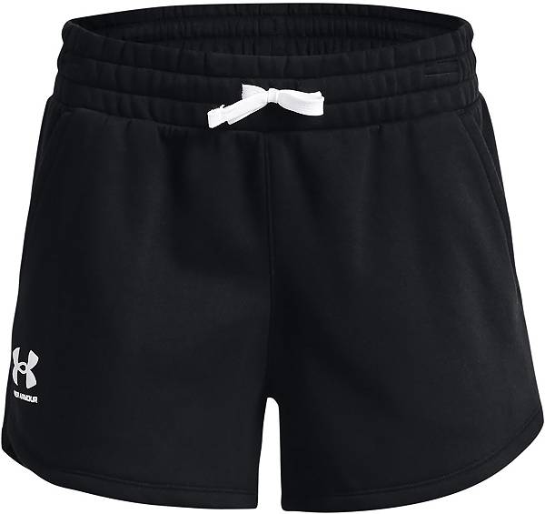 アンダーアーマー レディース トレーニング ショーツ Under Armour Women's Rival Fleece Shorts - Black/White