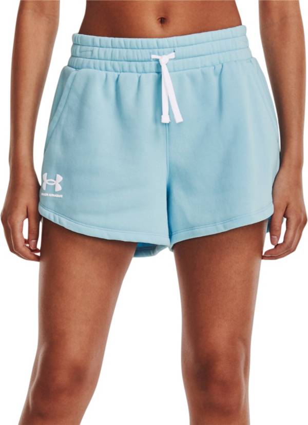アンダーアーマー レディース トレーニング ショーツ Under Armour Women's Rival Fleece Shorts - Opal Blue