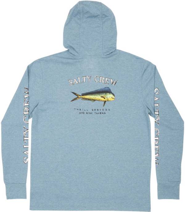 ソルティークルー メンズ Tシャツ 長袖 ロンT Salty Crew El Dorado Hooded Tech Long Sleeve T-Shirt - HARBOR BLUE