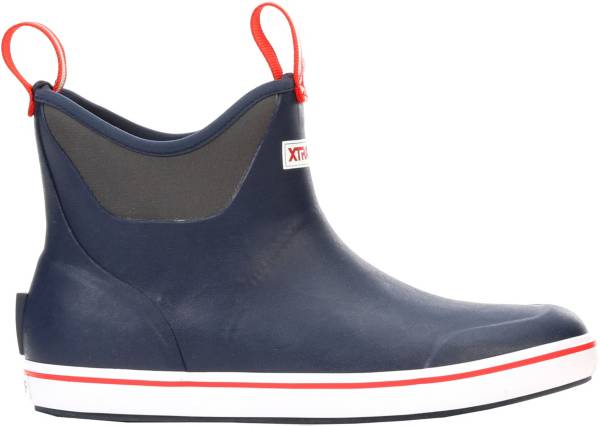 エクストラタフ メンズ レインブーツ XTRATUF Men's 6'' Ankle Waterproof Deck Boots - Navy