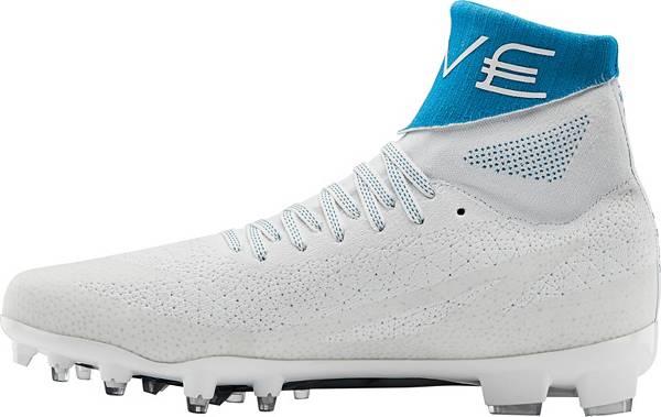 アンダーアーマー メンズ サッカー スパイク Under Armour Men's C1N MC Football Cleats - White/Blue アンダーアーマー メンズ サッカー スパイク Under Armour Men's C1N
