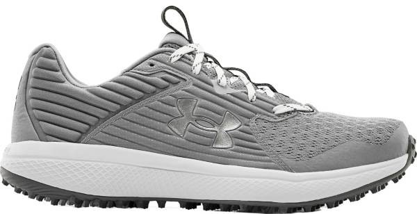 アンダーアーマー メンズ ベースボールシューズ Under Armour Yard Turf Baseball Shoes 野球 スパイク GREY/WHITE