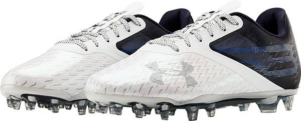 アンダーアーマー メンズ サッカー スパイク Under Armour Men's Blur Lux MC Football Cleats - Navy/White_4