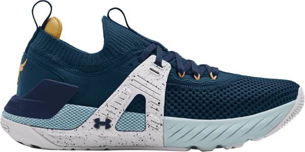 アンダーアーマー メンズ トレーニングシューズ Under Armour Men's Project Rock 4 Training Shoes - Deep Sea/Brkr Blu/Fld Ylw