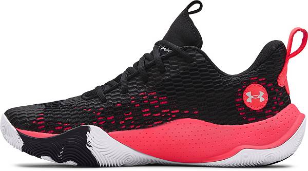 アンダーアーマー メンズ バッシュ Under Armour Men's Spawn 3 Basketball Shoes - Black/Red