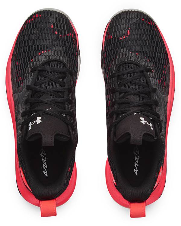 アンダーアーマー メンズ バッシュ Under Armour Men's Spawn 3 Basketball Shoes - Black/Red