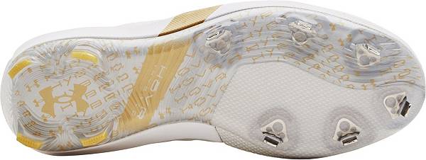アンダーアーマー メンズ 野球 スパイク Under Armour Men's Harper 6 Metal Baseball Cleats - White/Grey