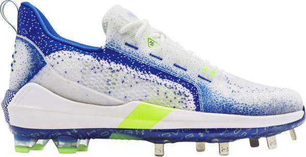 アンダーアーマー メンズ 野球 スパイク Under Armour Men's Harper 6 Metal Baseball Cleats - White/Royal