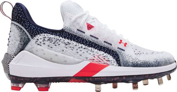 アンダーアーマー メンズ 野球 スパイク Under Armour Men's Harper 6 Metal Baseball Cleats - White/Navy