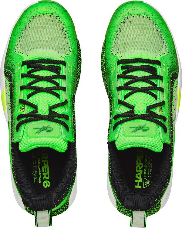 アンダーアーマー メンズ 野球 スパイク Under Armour Men's Harper 6 Metal Baseball Cleats - Green/Black
