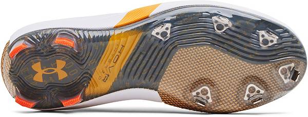 アンダーアーマー メンズ 野球 スパイク Under Armour Men's Harper 6 PE Metal Baseball Cleats - White/Orange