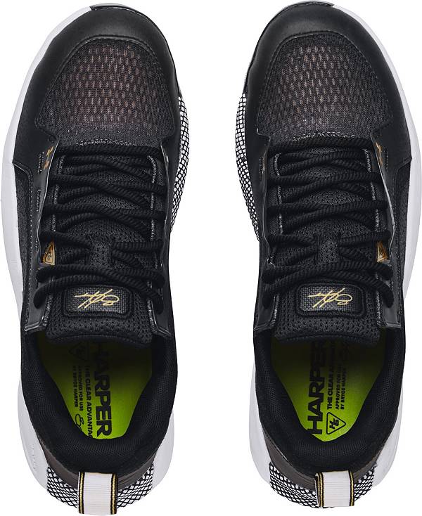 アンダーアーマー メンズ 野球 スパイク Under Armour Men's Harper 6 Elite TPU Baseball Cleats - Black/Black