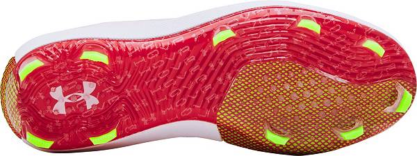 アンダーアーマー メンズ 野球 スパイク Under Armour Men's Harper 6 Elite TPU Baseball Cleats - White/Red