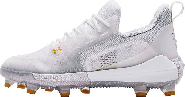 アンダーアーマー メンズ 野球 スパイク Under Armour Men's Harper 6 Elite TPU Baseball Cleats - White/Grey
