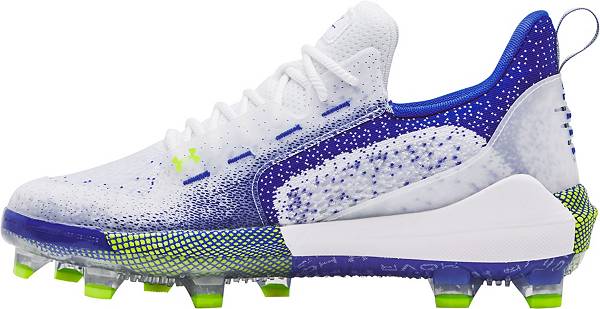アンダーアーマー メンズ 野球 スパイク Under Armour Men's Harper 6 Elite TPU Baseball Cleats - White/Royal