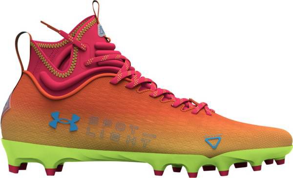 アンダーアーマー メンズ アメフト スパイク Under Armour Men´s Spotlight Lux MC LE Football  Cleats Orange/Yellow 販売業者