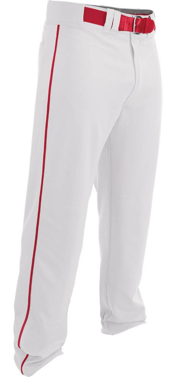 イーストン メンズ 野球 パンツ Easton Men's Rival 2 Piped Baseball Pants - White/Red