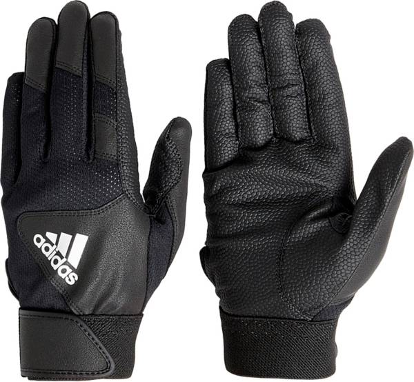 アディダス キッズ バッティンググローブ adidas Youth Triple Stripe Batting Gloves - Black