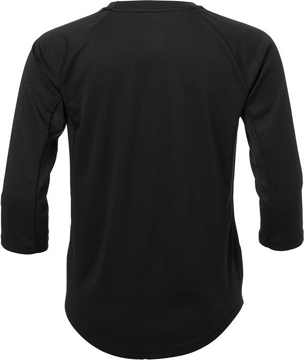 アディダス キッズ 野球 アンダーシャツ adidas Boys' Triple Stripe 3/4 Sleeve Tech Baseball Practice Shirt - Black_1