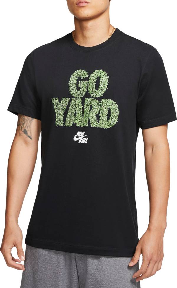 ナイキ メンズ 野球 Tシャツ Nike Men's "GO YARD" Dri-FIT Cotton Baseball T-Shirt - Blackの通販は