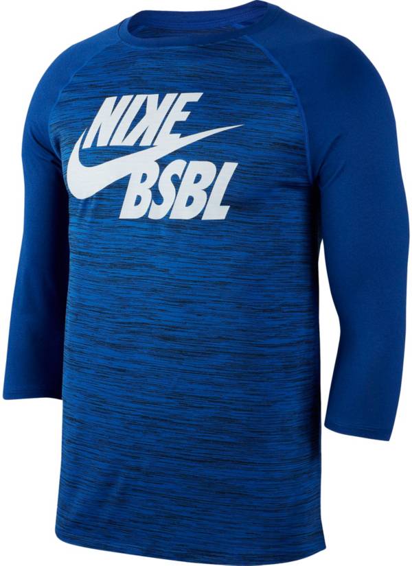 ナイキ メンズ 野球 Tシャツ Nike Men's Velocity Legend 3/4 Sleeve Baseball Top - Rush Blueの通販は