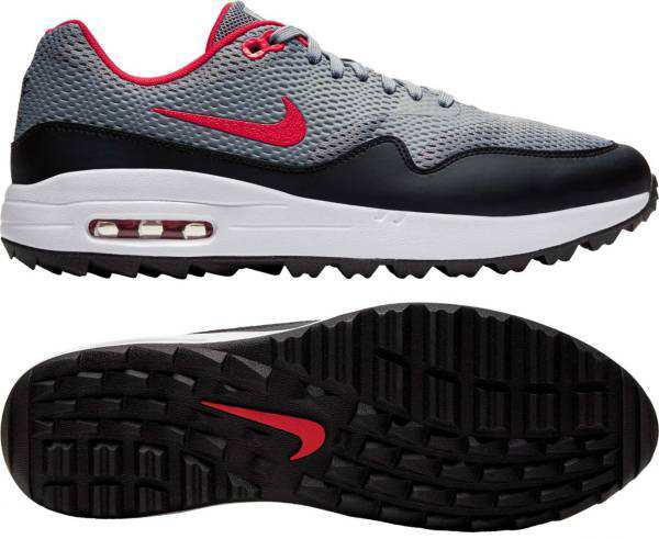 ナイキ メンズ Nike 2020 Air Max 1 G Golf Shoes ゴルフシューズ GREY/UNIVERSITY RED/WHITEの通販は