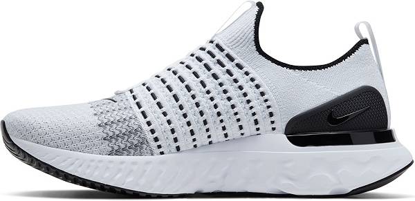 ナイキ メンズ リアクト ファントムラン フライニット２ ランニングシューズ Nike Men's React Phantom Run Flyknit 2 Running Shoes - White/Black_2