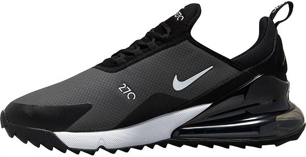ナイキ メンズ ゴルフシューズ Nike Men's Air Max 270 G Golf Shoes - Black/White