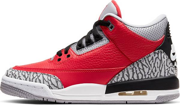 ジョーダン キッズ バッシュ Jordan Retro 3 GS スニーカー Fire Red/Cement Grey/Black_3