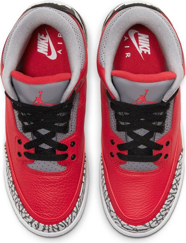 ジョーダン キッズ バッシュ Jordan Retro 3 GS スニーカー Fire Red/Cement Grey/Black_4