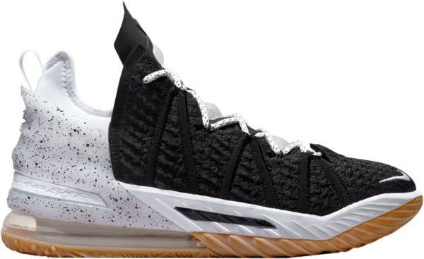 ナイキ メンズ バッシュ Nike LeBron 18 Basketball Shoes - Black/White/Gum