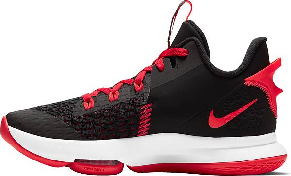 ナイキ メンズ バッシュ Nike LeBron Witness 5 - Blk/Brt Crmsn/Uni Red_2