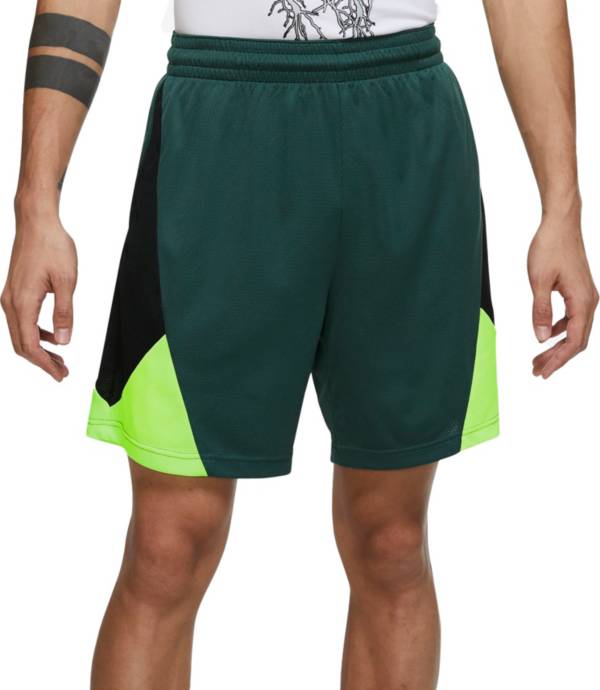 ナイキ メンズ バスケットボール ショートパンツ Nike Men's Dri-FIT Rival 9'' Basketball Shorts - Noble Green/Black