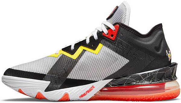 ナイキ メンズ バッシュ Nike LeBron 18 Low - White/Bright Crimson/Blk_2