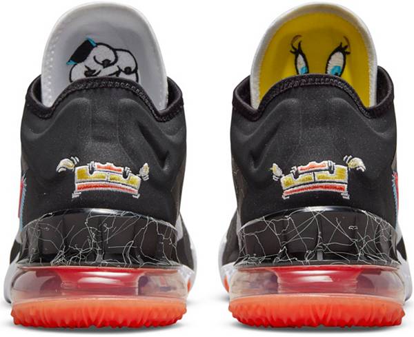 ナイキ メンズ バッシュ Nike LeBron 18 Low - White/Bright Crimson/Blk_4