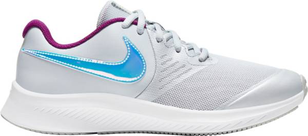 ナイキ キッズ /レディースランニングシューズ Nike Kids' Grade School Star Runner 2 Power Running Shoes - Grey/Irridescent