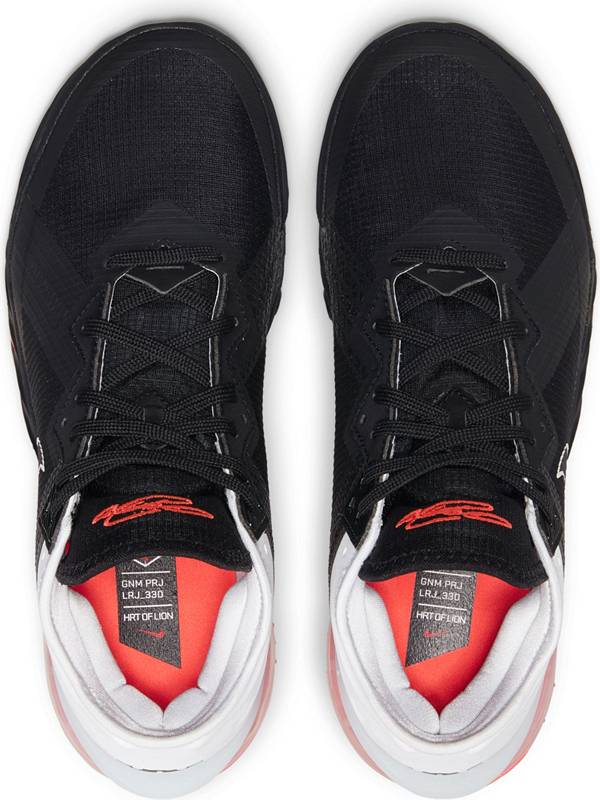 ナイキ メンズ バッシュ Nike LeBron 18 Low Basketball Shoes - Black/White/Crimson