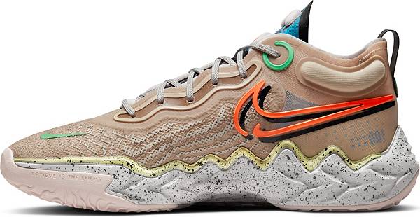 ナイキ メンズ バッシュ Nike Air Zoom G.T. Run Basketball Shoes - Tan/Blue/Green
